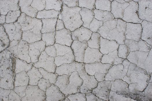 The cracked surface of ground