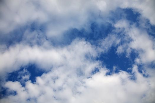 The years blue cloudy sky above lake