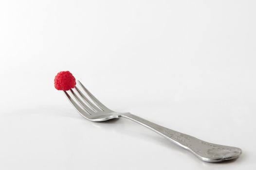 weight loss concept, fruit on fork