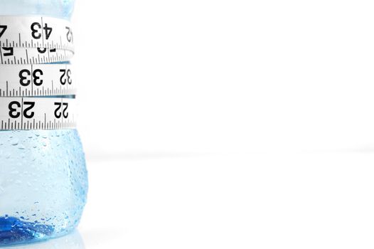water bottle healthy diet concept