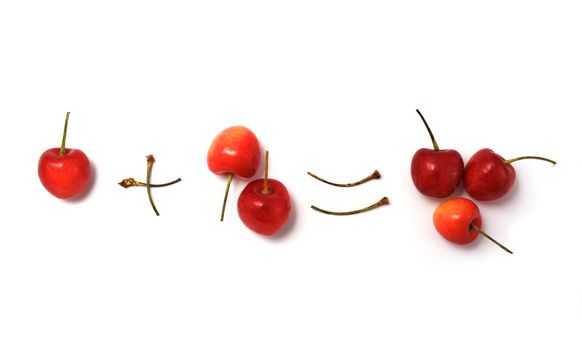 The mathematical formula from a sweet cherry
