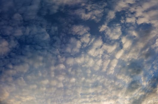 The clouds beautifully illuminated by a sunlight