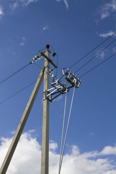 Electric power cables overhead