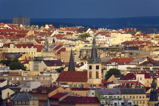 Prague. Panorama of city to make from height of the bird's flight