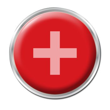 a round red button with a symbol plus
