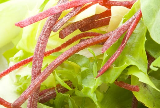 green vegetable salad - healthy eating - close up