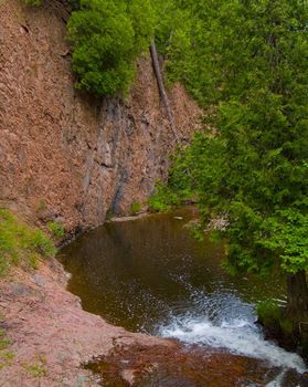 Pool in a river gorge in the North Woods of Minnesota