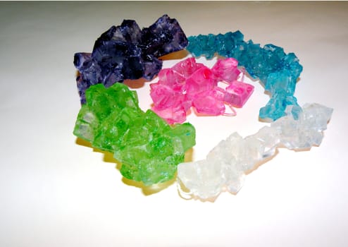 a ring of rock candy of various colors