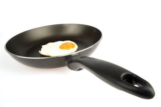 a fried egg in a crazy pan