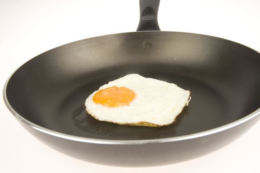 a fried egg in a pan