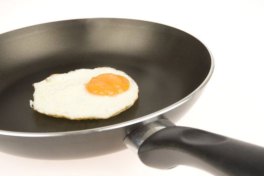 a fried egg in a pan