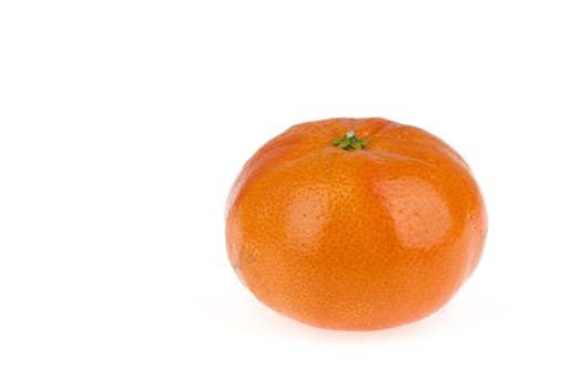 a healthy mandarin on a white background