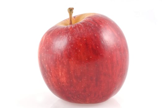 Red ripe apple isoalted on a white background.