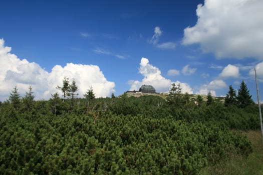 hostel at Szrenica, mountain landscape