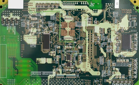 Printed circuit board (close-up photo)