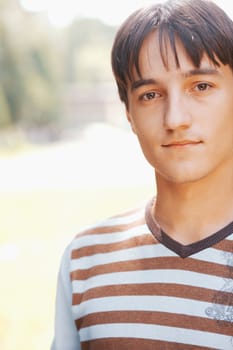 Close-up portrait of handsome  young man
