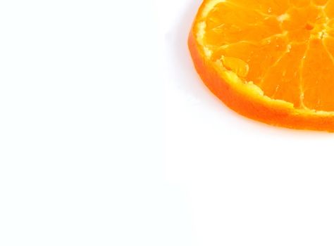 orange sliced isolated over a white background