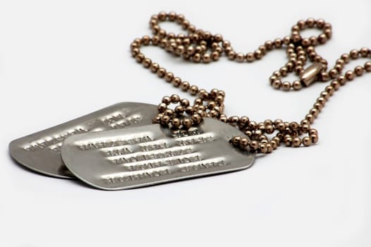 identification tags isolated on the white background