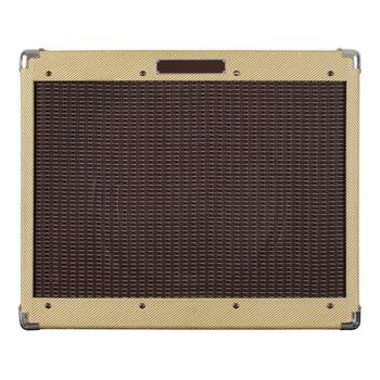 Photograph of the front of an old guitar amplifier. Clipping path included.