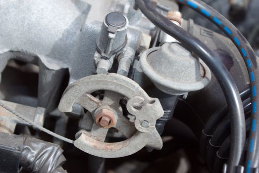 close up view of gears from old mechanism