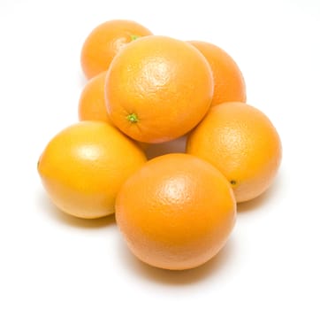 Bunch of oranges on white