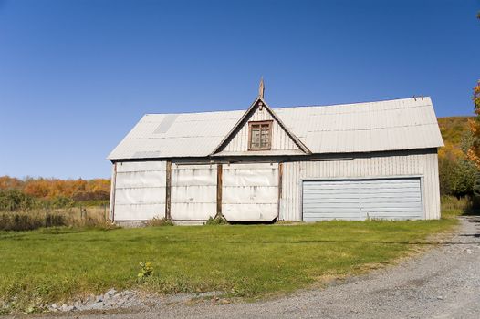 Lonely barn by the country side
