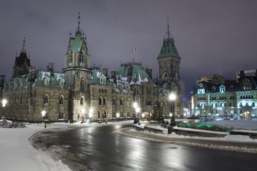 Cityscpae of the Canadian Parlement in Ottawa