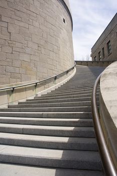 Stairs of the St-Joseph Oratory in Montreal city