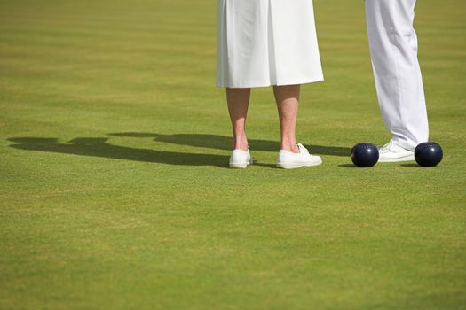 Ladies match at a lawn bowling competition.