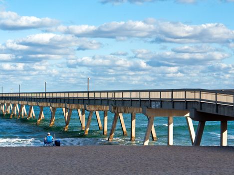 Man relaxing Deerfield Beach Florida