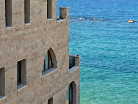 Mediterranean build style house in the seafront of Jaffa Israel