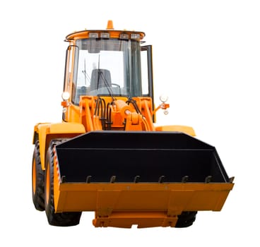 new yellow digger, isolated on white