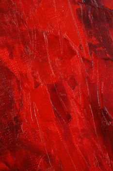 Abstract red oil painting - Image is a section of an abstract painting created by me.
