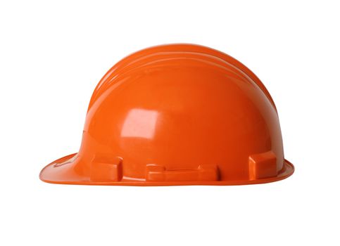 Construction workers hard hat isolated on white with clipping path