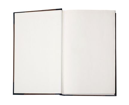 Open book with empty pages - image contains a clipping path