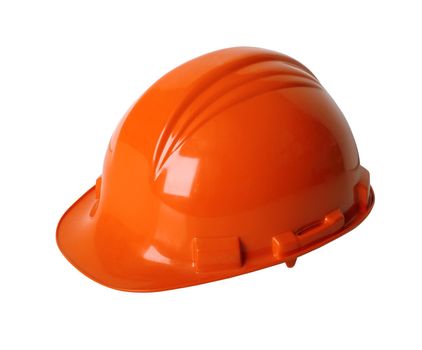 Construction workers hard hat isolated on white with clipping path