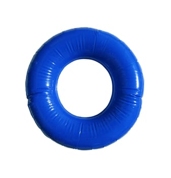 Inflatable lifesaver isolated on white with clipping path