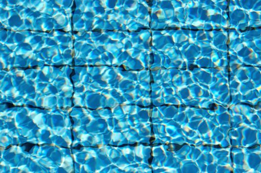 Swimming pool on a summer day