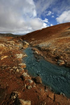 Out of this world landscape - this is taken in Iceland in a geothermal spot with various hotsprings and creeks