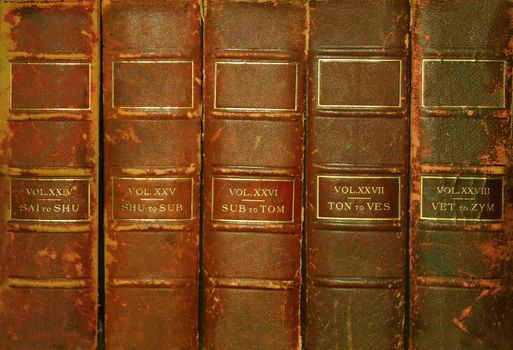 Old volumes of books