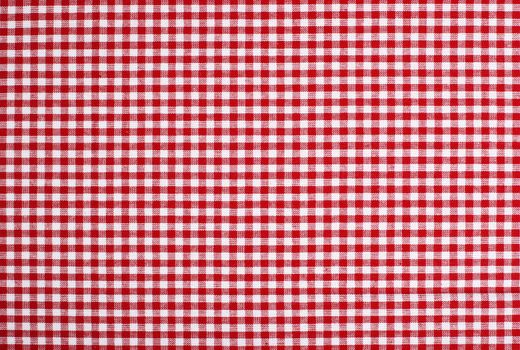 Detailed red picnic cloth - The tablecloth is new, clean and flat without creases