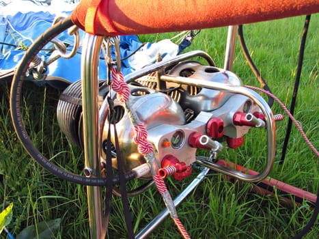 Hot-air balloon burner - creates heat to make the balloon fly