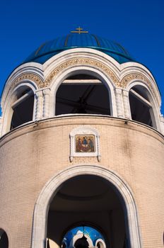 Fragment of Holy Trinity Church in Moscow.