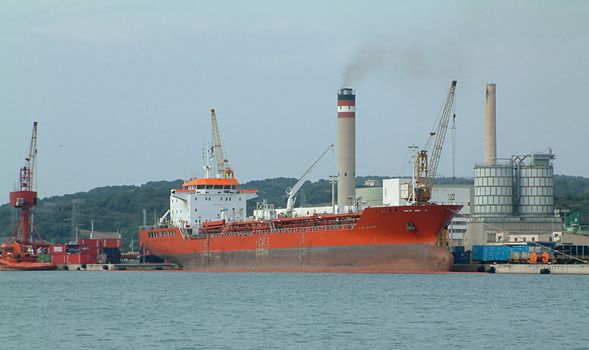 tanker loading up its cargo