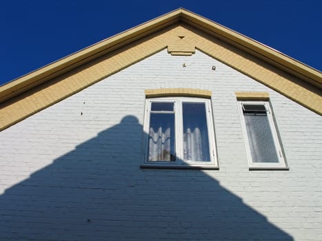 Roof tops create shadow on each other