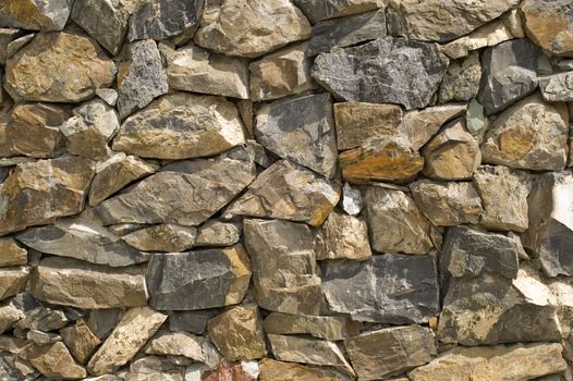 Wall from a natural stone.
