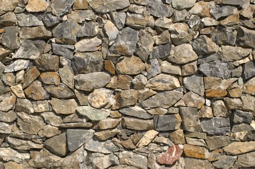 Wall from a natural stone.