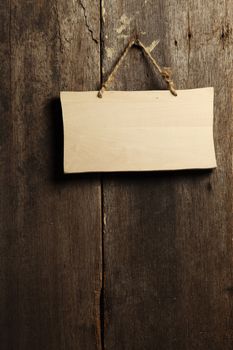 wooden board hanging on the wall