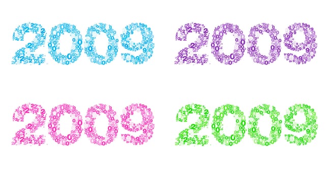 Typography of new year 2009 celebration