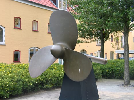 Propeller of a boat as an artistic statue